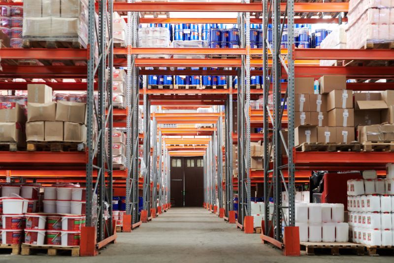 Warehouse interior with a durable polished concrete floor in Loganholme