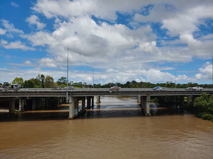 Scenic view along the Logan River at Logan River Parklands