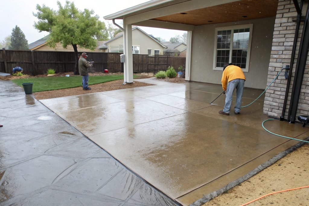 Weather-resistant concrete sealer application protecting against Queensland's heavy rainfall