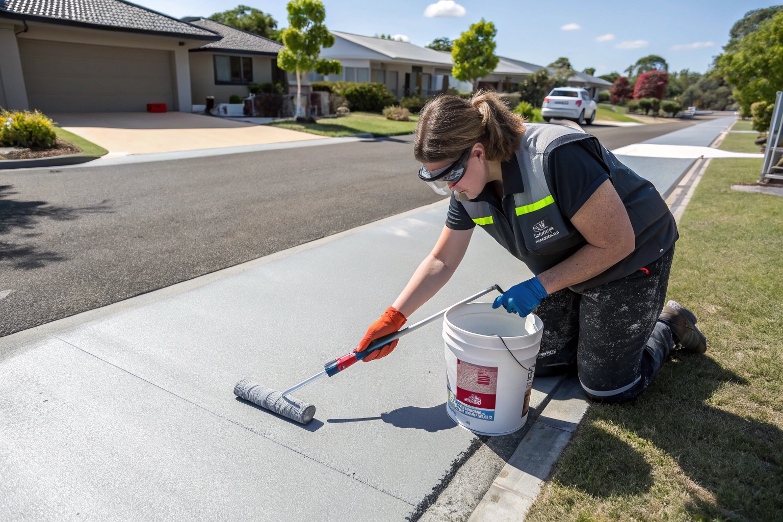 Applying a UV-resistant penetrating sealer to concrete for Queensland conditions