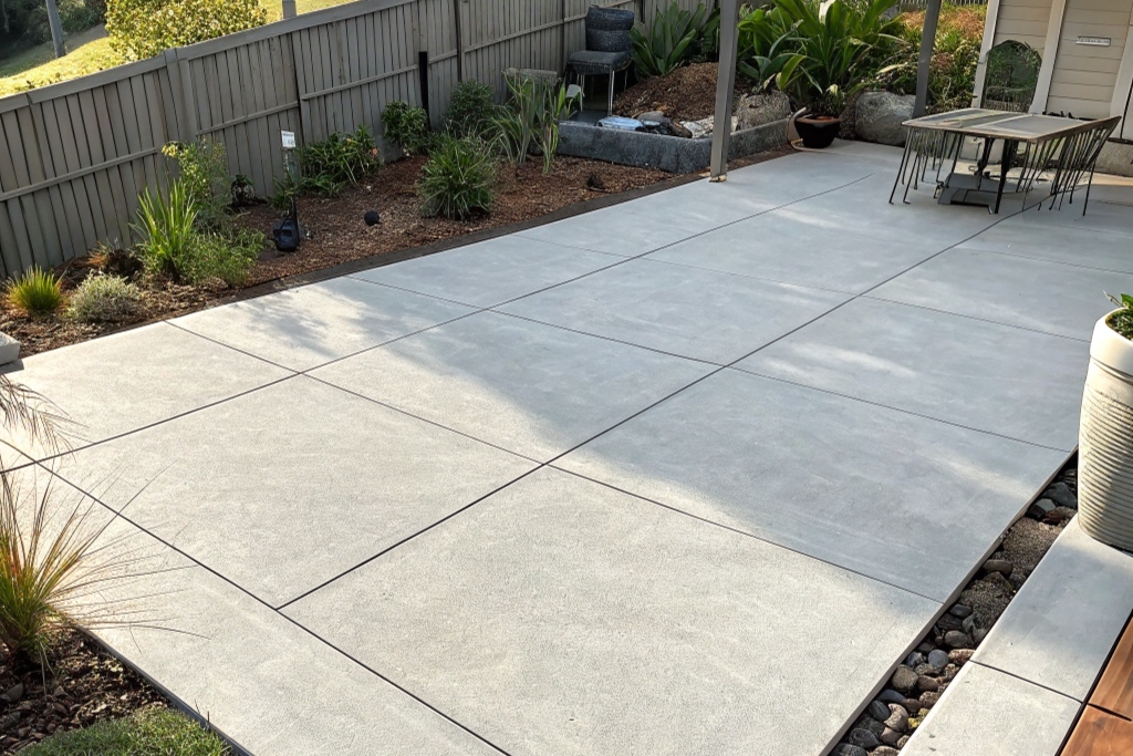 Standard patio concrete slab