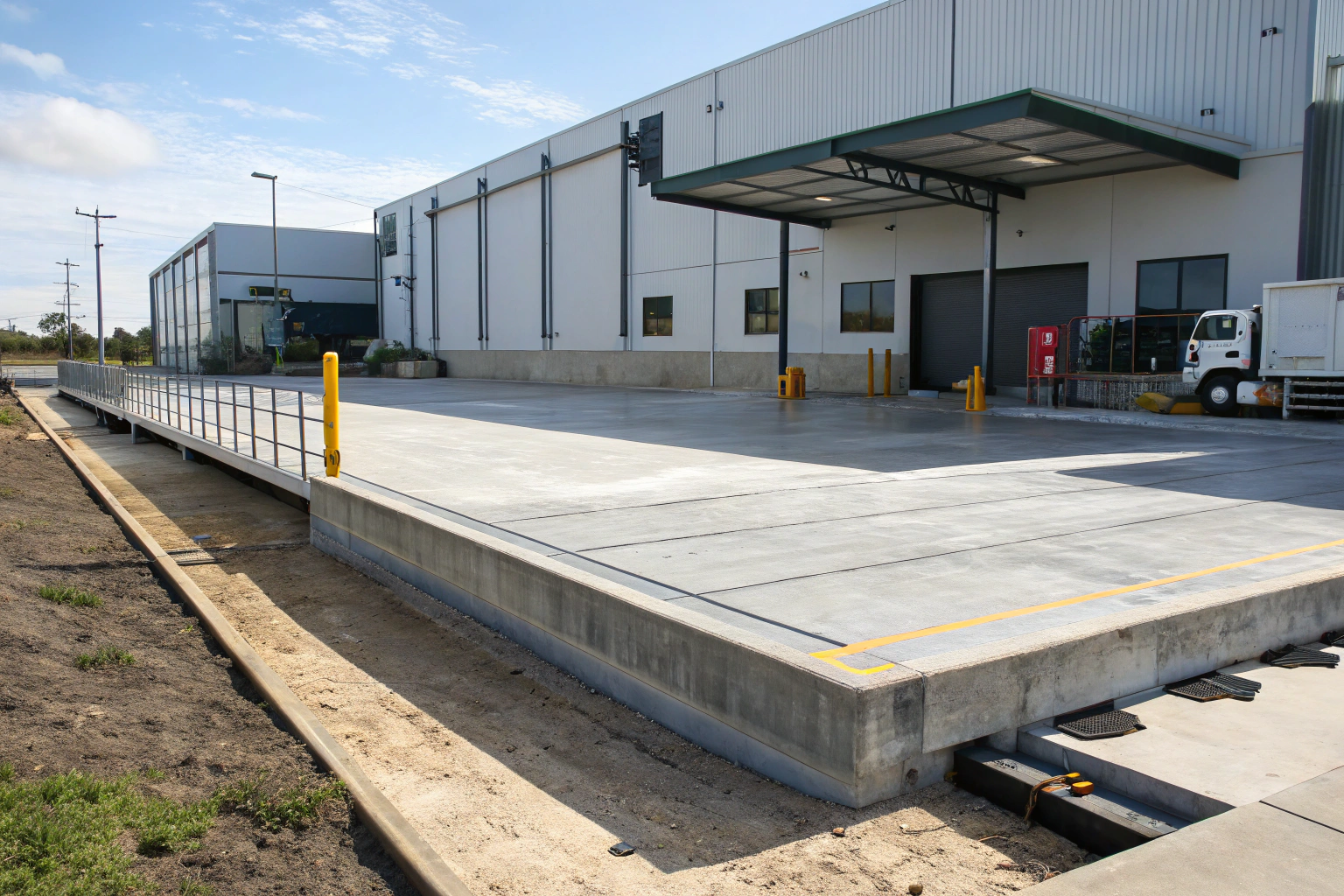 Reinforced industrial loading dock concrete in Meadowbrook