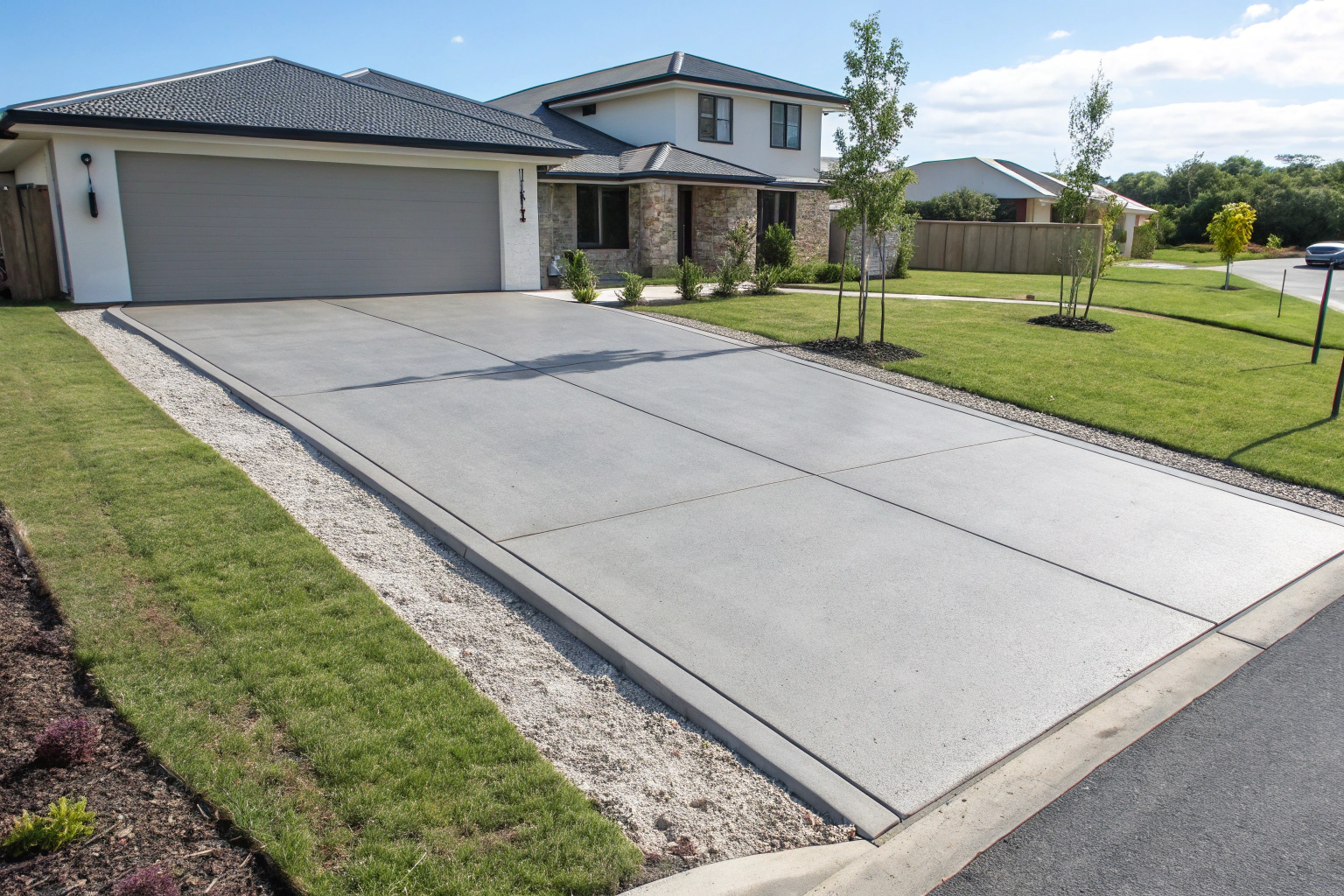 Modern driveways designed for new builds in Flagstone estates