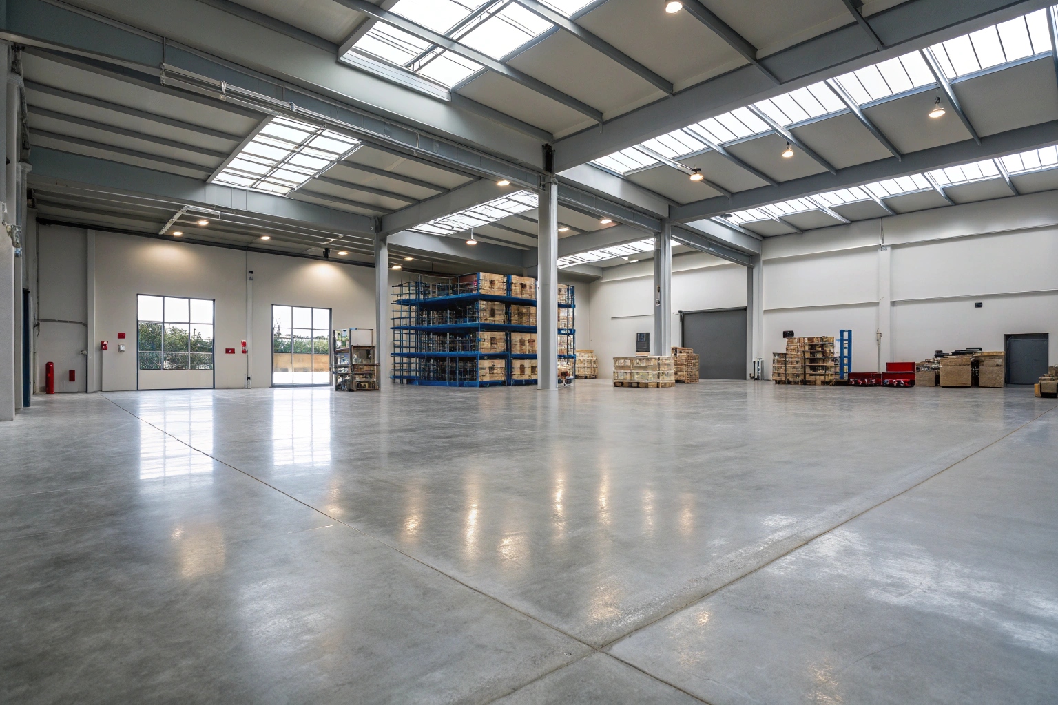 Commercial concrete warehouse flooring in Logan industrial facility